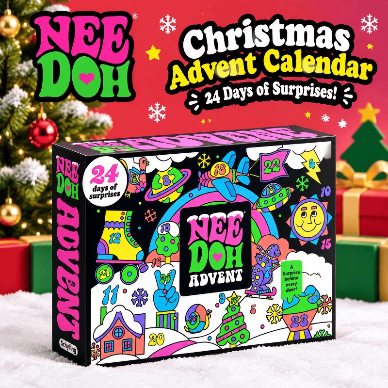 Kids Toys Xmas - 2026 NeeDoh Kerst Countdown Kalender 3D