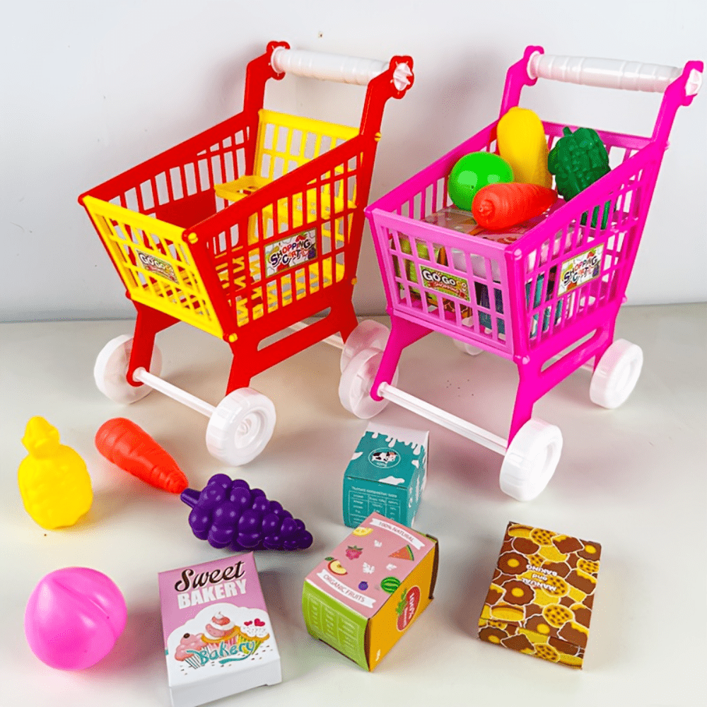 Toy Cash Register - Gesimuleerde winkelwagenspeelgoed voor kinderen, gesimuleerde supermarktkarretjes,