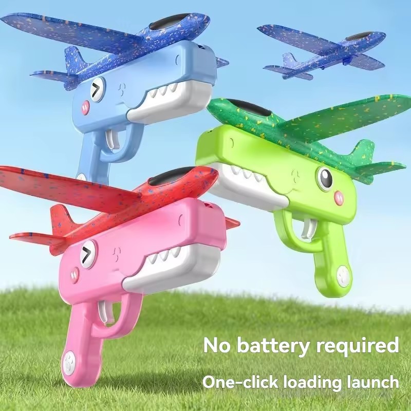 Catapult Launcher Toy - Dinosaurus Schuimvliegtuig Lanceerapparaat Speelgoed Schuimzweefvliegtuigen Buiten