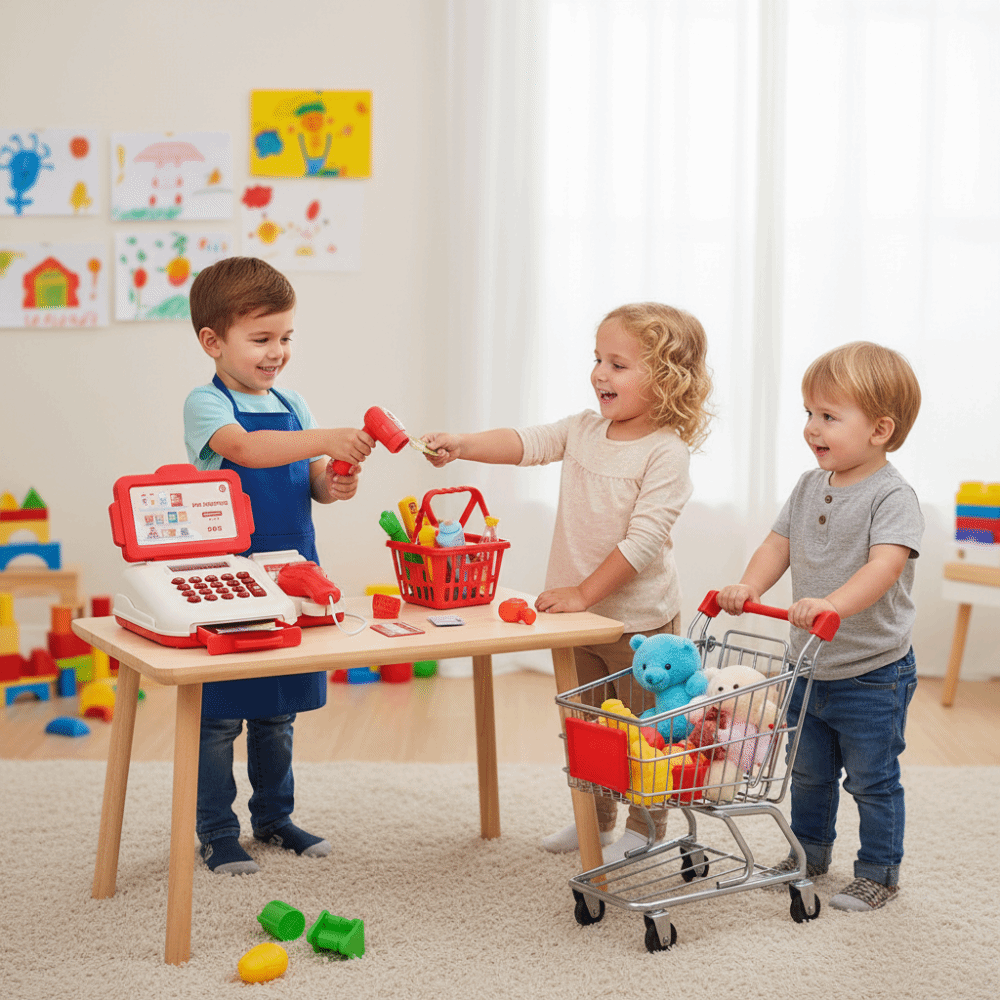 Puzzelsimulatie Supermarkt Kas - Toy Cash Register recensie en prijs