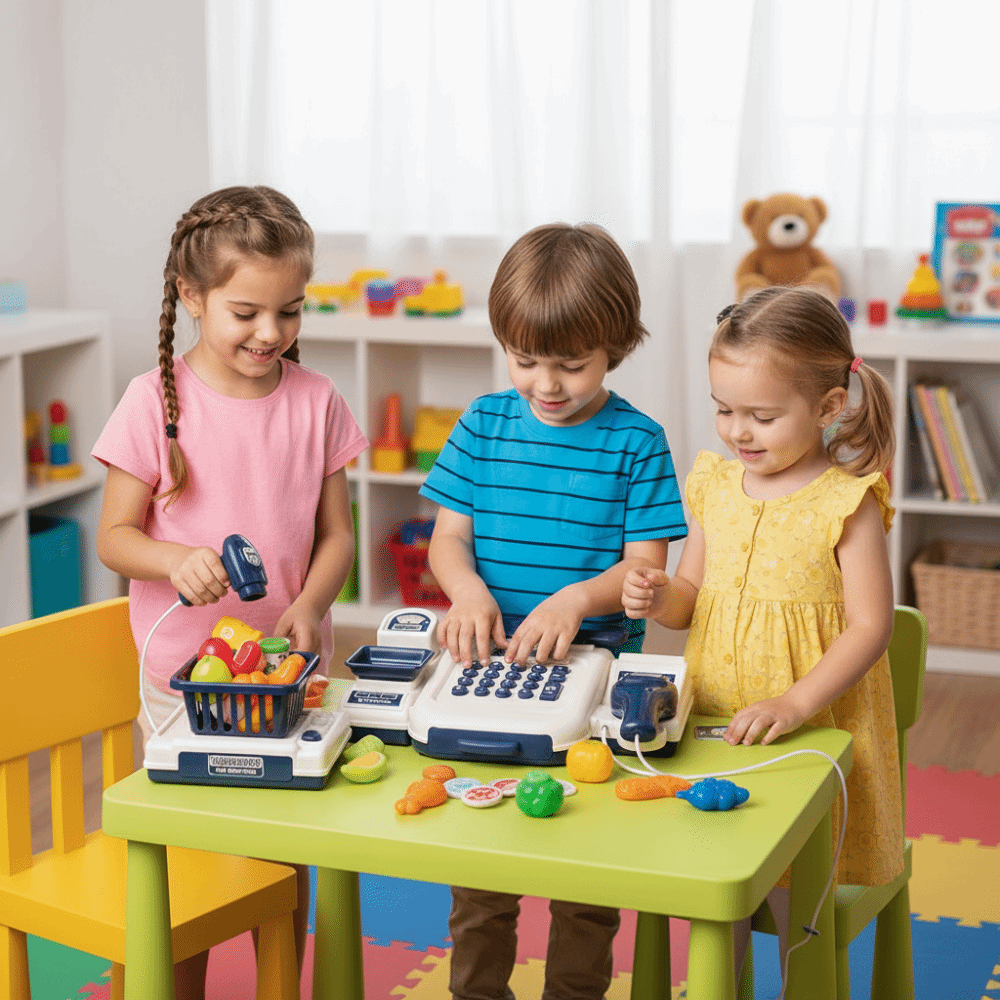 Puzzelsimulatie Supermarkt Kas - Toy Cash Register recensie en prijs